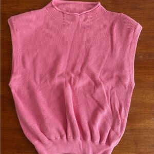 J ROBERTS MOCKED NECK RIBBED SWEATER VEST